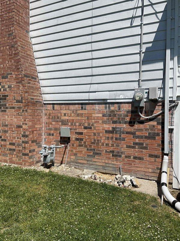 Completed estimate for furnace and air conditioning system replacement after determining existing blower motor had seized and repair was not cost-effective. Evaluated current HVAC system configuration, documented gas meter and electrical service connections at exterior installation points, and assessed requirements for complete heating and cooling system replacement to provide customer with comprehensive replacement options.