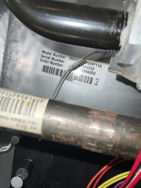 Completed preventive maintenance agreement visit on residential HVAC system. Performed comprehensive inspection of furnace and air conditioning components, including visual examination of heat exchanger, blower assembly, electrical connections, and refrigerant lines. Documented equipment model and serial numbers for service records. Verified proper insulation placement and confirmed all safety warning labels are intact and legible. System operating within normal parameters with no immediate repairs required.