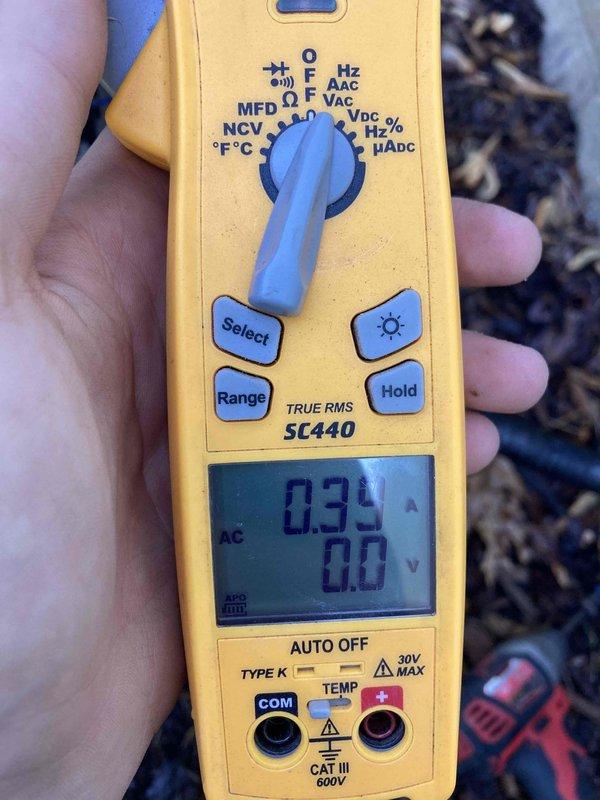 Completed scheduled HVAC maintenance tune-up on International Comfort Products heat pump system, model END4X30L17A1, manufactured April 2020, utilizing R-410A refrigerant with TXV metering device. Performed comprehensive system inspection and diagnostics, including electrical measurements with digital multimeter to verify proper voltage and amperage readings at 0.34A, confirming unit operating within normal parameters. All components inspected, system tested, and unit left in proper working condition per manufacturer specifications.