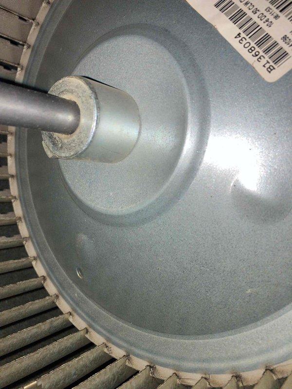 Completed club AC 12-4 agreement maintenance visit. Inspected previously installed blower motor that was replaced in May 2020, confirmed proper operation and verified motor specifications match system requirements. Unit operating within normal parameters.