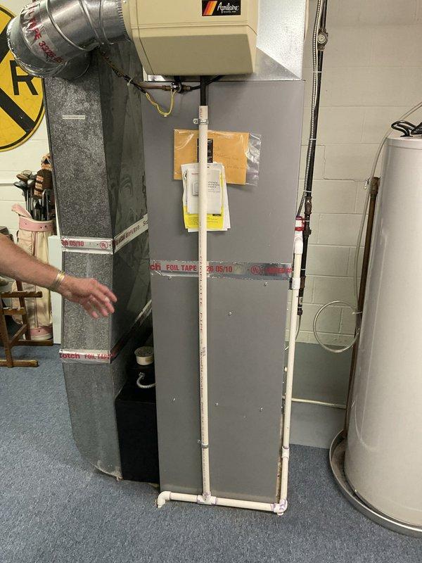 Provided comprehensive estimate for complete HVAC system replacement including AC unit and furnace for 15-year-old equipment experiencing refrigerant loss requiring repeated R-410A additions. Evaluated existing side yard condenser unit and indoor air handler/furnace system operating on natural gas, assessed ductwork connections, venting configuration, and electrical requirements for new equipment installation in utility room location.