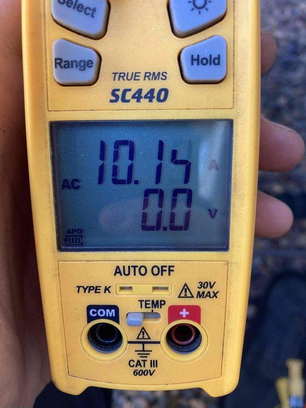 Completed Club AC8-12 maintenance agreement visit. Performed system diagnostics and measurements, recording 10.14 amp draw on compressor circuit using digital multimeter. Inspected Emerson control board and verified all electrical connections, safety circuits, and component functionality within normal operating parameters.