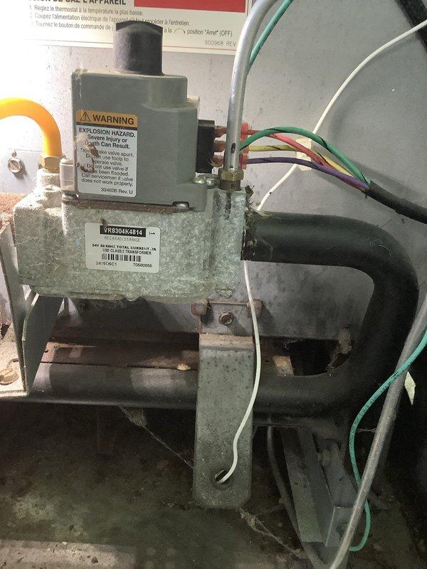 Responded to no-heat call on 2-year-old pool heater unit. Upon arrival, confirmed unit was receiving power and control lights were functioning, but heater would not engage. Performed diagnostic testing using digital manometer to check gas pressure at the valve assembly. Inspected gas valve, burner compartment, and associated controls for obstructions, including suspected spider webs or debris that could interfere with ignition sequence or flame sensing. Verified proper gas flow to valve assembly and checked all electrical connections to ignition components. Cleaned burner area and removed any debris affecting operation. Tested unit operation and confirmed heater engaged properly with normal combustion. System restored to full heating capacity.