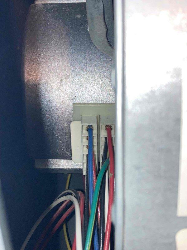 Completed preventive maintenance agreement visit on air conditioning system. Performed comprehensive inspection of electrical components and control wiring, verifying all connections were secure and properly terminated at the control board. Measured and recorded system amperage at 7.29 amps, confirming equipment is operating within normal parameters for the unit specifications.