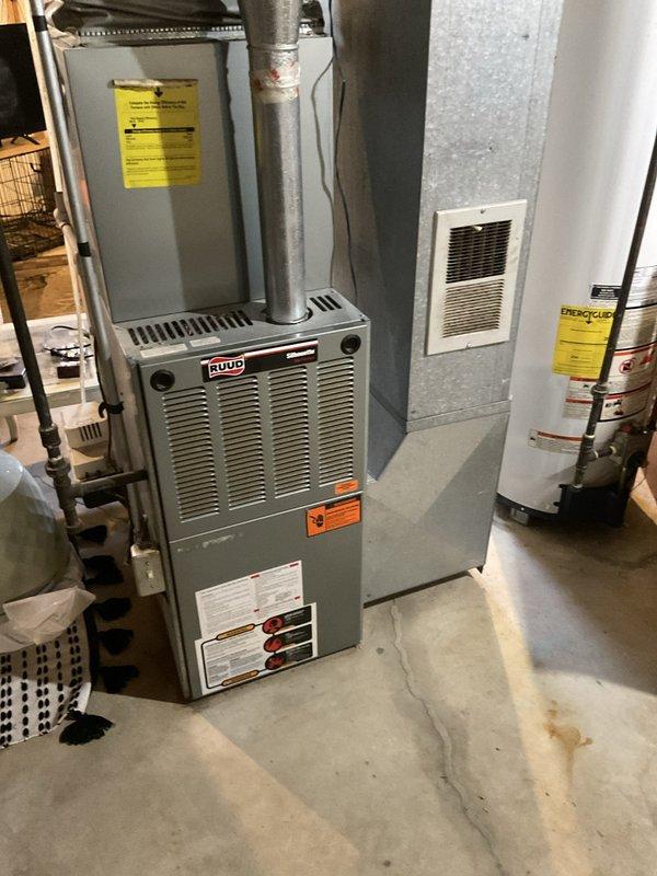 Conducted comprehensive evaluation of existing HVAC system including Ruud furnace, Aprilaire humidifier, and water heater in residential basement installation. Documented current equipment conditions through photographic assessment and provided detailed replacement estimates for single component options and complete system upgrade packages. Evaluated all mechanical equipment specifications and discussed available options with homeowner for future equipment replacement planning.