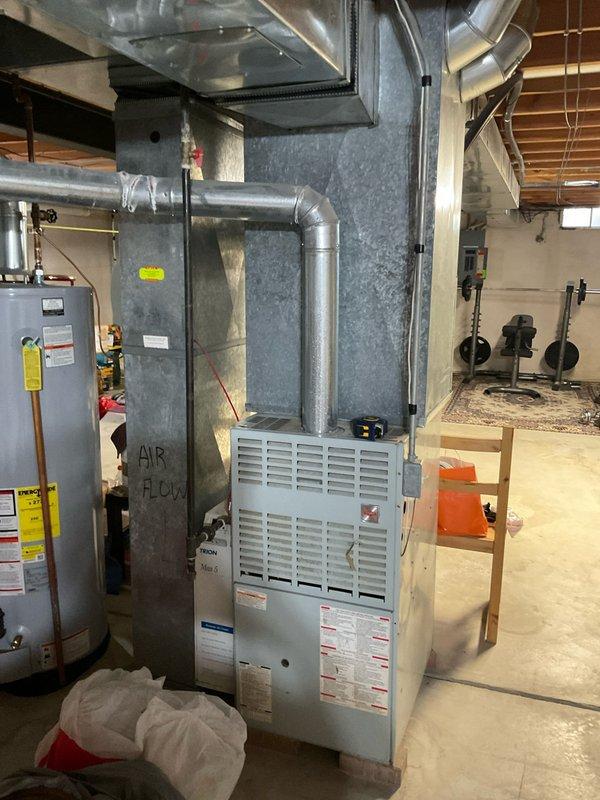 Provided estimate for replacement of existing residential HVAC system with new signature series equipment and optional air purification system rated 8-10. Evaluated current furnace and ductwork configuration in basement mechanical room, documented existing installation including airflow patterns and utility connections. Assessed exterior access points and clearances for potential equipment placement and reviewed indoor air quality enhancement options to meet customer specifications.