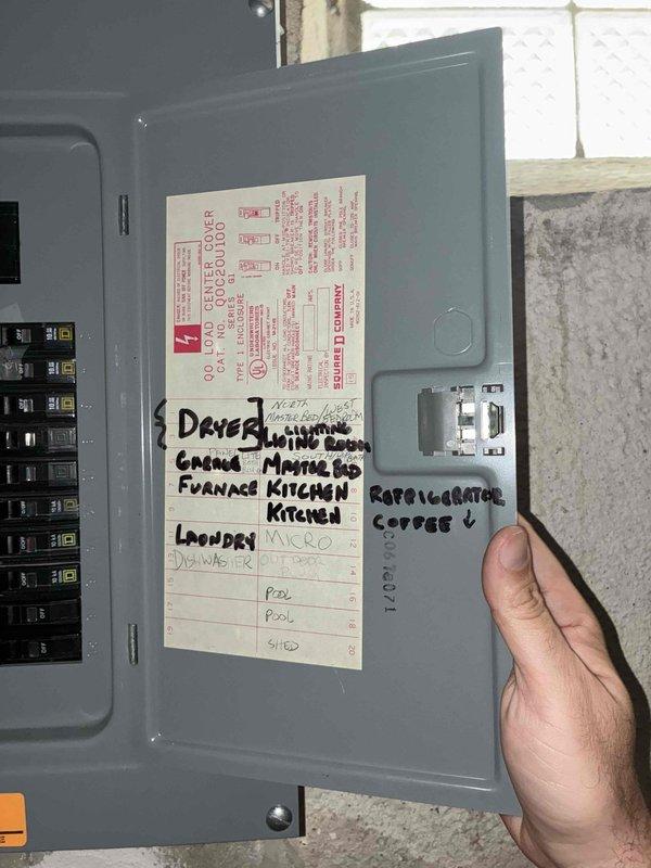 Completed on-site evaluation for air conditioning system replacement. Current system operational but running low on R22 refrigerant, indicating age and impending phase-out concerns. Documented existing electrical infrastructure including main breaker panel and disconnect box to assess compatibility with new equipment installation requirements. Provided comprehensive estimate for complete AC system replacement with modern refrigerant-compliant unit.