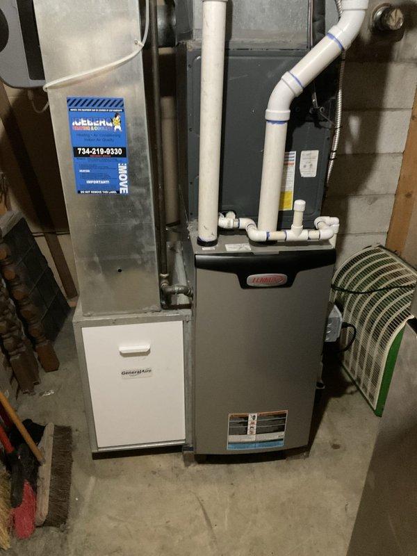 Completed electrical estimate for whole home generator replacement at residential property. Assessed existing basement electrical infrastructure, HVAC system placement, and utility area configuration to determine optimal generator installation requirements and transfer switch location. Documented current electrical panel accessibility and load requirements for proper generator sizing and integration with home's existing Lennox heating system and laundry facilities.