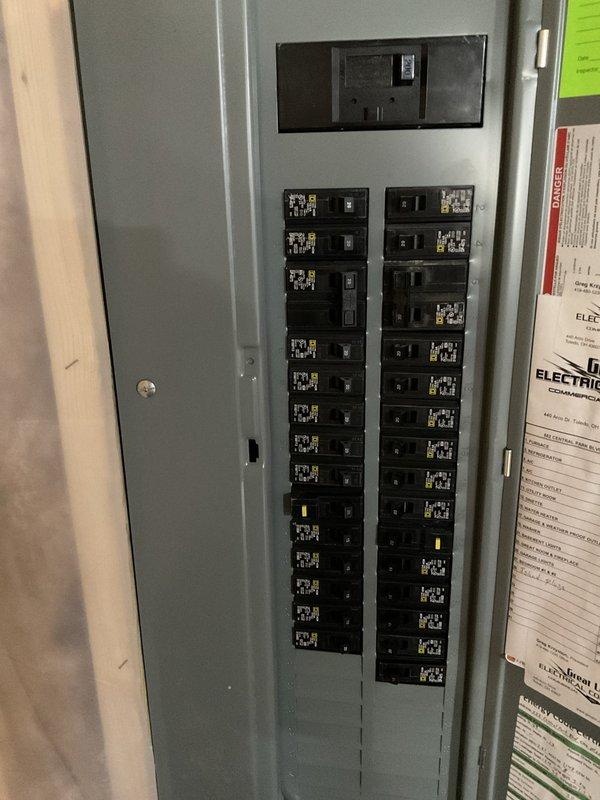 Completed electrical estimate for new whole home generator installation at manufactured home. Assessed existing electrical panel configuration, documenting current breaker arrangement and main disconnect capacity to determine integration requirements for generator transfer switch. Evaluated electrical service infrastructure and photographed panel interior to develop comprehensive installation proposal for automatic standby generator system.