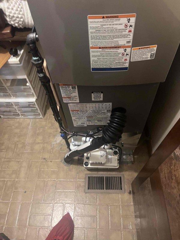 Responded to callback for AC unit running continuously without cycling off. Inspected Lennox HVAC system and verified proper operation of thermostat communication and control board functionality. Unit cycling normally at time of inspection with no faults detected.