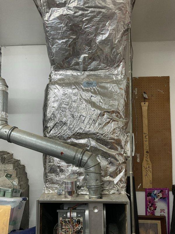 Conducted on-site evaluation of existing HVAC system to provide replacement estimate. Current air conditioning unit is operational but over 20 years old, while furnace is of newer vintage. Assessed ductwork installation including flexible and rigid metal components, air handler unit, and overall system configuration in mechanical room to determine proper sizing and equipment specifications for complete system replacement.