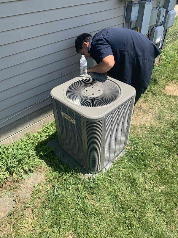 Completed warranty condenser swap on outdoor unit 501. Removed and replaced defective condenser unit with new equipment, reconnected refrigerant lines with proper insulation, verified all electrical connections, and confirmed system operation. Unit tested and running within manufacturer specifications.