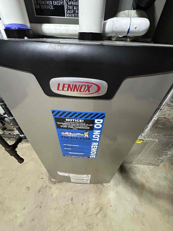 Completed full HVAC system installation including new Lennox furnace unit with proper venting and drainage connections. Performed system startup, refrigerant charging, and pressure testing using digital manifold gauge to verify proper operation and system parameters within manufacturer specifications.