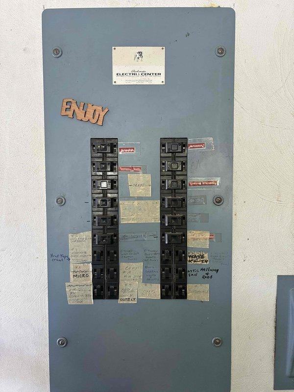 Conducted comprehensive site assessment and provided detailed electrical estimate for backup generator installation. Evaluated existing electrical infrastructure including main service panel (Electri-Center brand with dual breaker columns) and secondary switch box controlling space heater requiring dual-switch 380-amp operation. Documented current electrical configuration, circuit labeling system, and panel capacity to determine optimal generator sizing, transfer switch requirements, and integration points for seamless emergency power system installation.