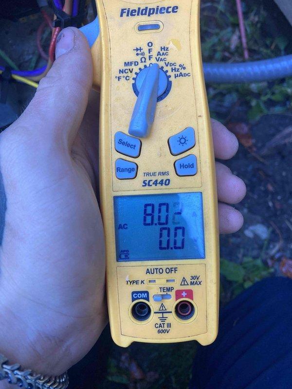 Completed prepaid air conditioner tune-up maintenance visit under active membership agreement. Performed comprehensive system inspection of outdoor condensing unit and indoor air handling components, including electrical testing with digital multimeter to verify proper voltage and amperage readings. Inspected refrigerant line set insulation, ductwork integrity, and interior cabinet conditions. System operating within normal parameters with no deficiencies identified or repairs required at time of service.