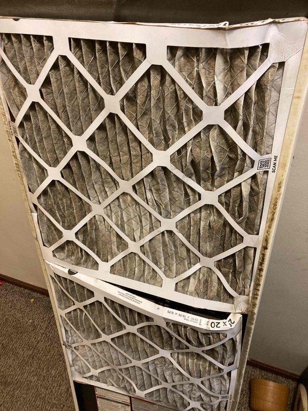 Completed preventive maintenance agreement visit for club AC12-4 air conditioning system. Performed system diagnostics and measured operating voltage at 118.7 VAC using digital multimeter to verify proper electrical supply. Inspected and removed dirty air filters measuring 14x20 inches, which showed significant dust accumulation and reduced airflow capacity. Replaced filters with new units to restore proper system airflow and improve indoor air quality. All system parameters verified to be within normal operating specifications upon completion of service.