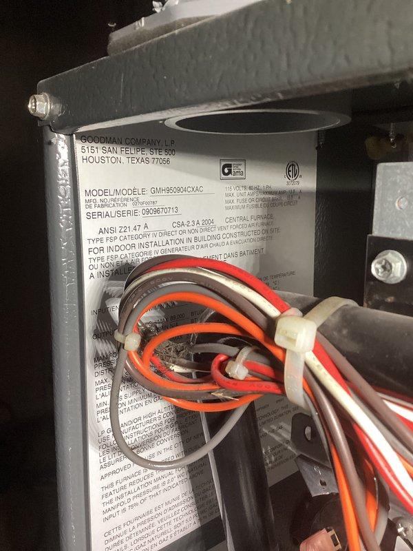 Responded to no cooling complaint on 30-year-old residential air conditioning system. Upon arrival, confirmed outdoor unit fan motor was operating but system was not producing adequate cooling. Performed diagnostic evaluation of both indoor and outdoor components. Inspected 2005 Haier HC48JVAR outdoor condensing unit (48,000 BTU/h, R22 refrigerant) and Goodman furnace GMH950904CXAC. Given the advanced age of the equipment (30 years old, original to home) and the cost-effectiveness of repairs versus replacement, provided customer with options and recommendations. Documented equipment model and serial numbers with photographs for customer records. Customer opted to proceed with consultation only at this time.