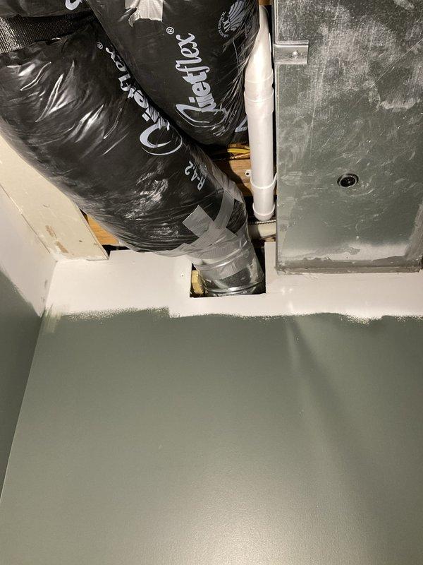 Completed comprehensive AC tune-up on dual air handler system in residential mechanical space. Inspected condensate drainage configuration and discussed options with homeowner for rerouting the condensation line to improve drainage efficiency and prevent potential water damage. All HVAC components, ductwork connections, and electrical connections verified to be functioning properly with no immediate service concerns identified.