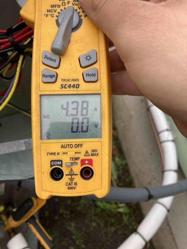 Completed prepaid air conditioner tune-up and preventive maintenance inspection on residential AC system. Performed electrical diagnostics using digital multimeter to verify proper amperage draw and voltage levels at outdoor condensing unit. Inspected and replaced dirty air filter at indoor air handler, removing accumulated dust and debris to restore proper airflow and system efficiency.