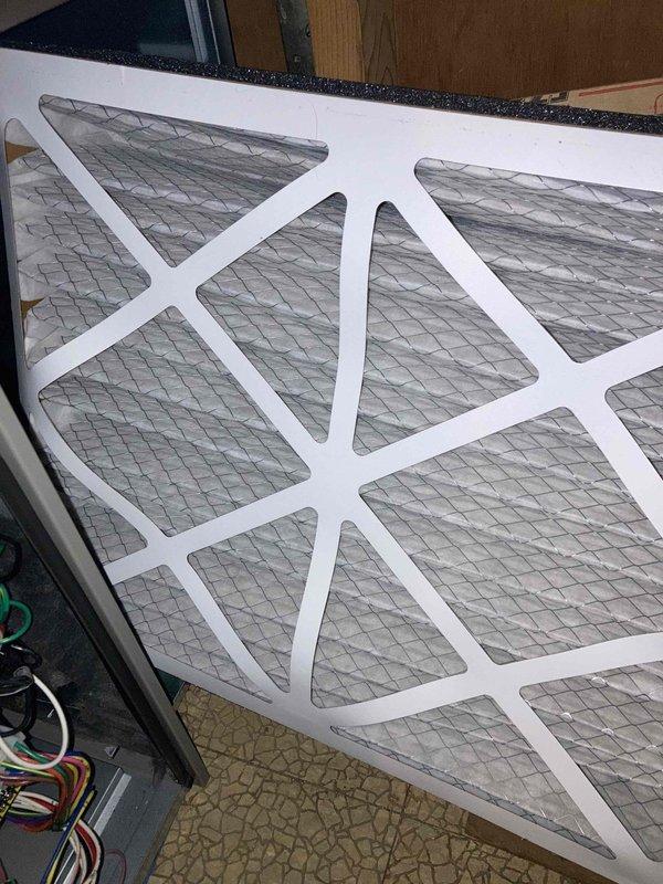 Completed prepaid air conditioner tune-up and preventive maintenance inspection on residential AC system. Performed electrical diagnostics using digital multimeter to verify proper amperage draw and voltage levels at outdoor condensing unit. Inspected and replaced dirty air filter at indoor air handler, removing accumulated dust and debris to restore proper airflow and system efficiency.