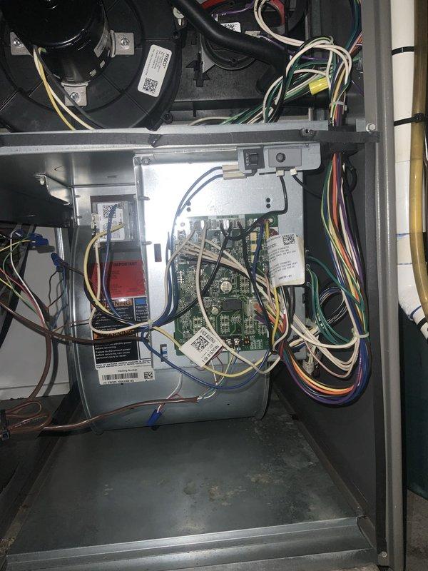 Completed seasonal AC maintenance inspection as part of club membership agreement. Performed electrical diagnostics on outdoor condensing unit, measuring voltage and amperage at the electrical compartment with digital multimeter to verify proper system operation. Inspected control board, capacitor, wiring connections, and all internal components for wear or damage, finding all systems operating within normal parameters.
