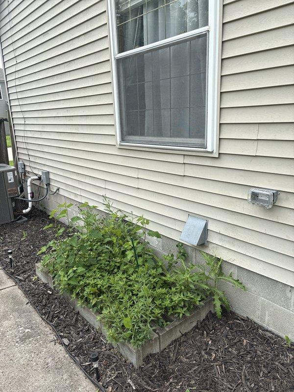 Installed a GFCI-protected exterior electrical outlet on the side of the residence. The new weatherproof receptacle was mounted to the vinyl siding with appropriate exterior-rated cover and box, providing ground fault circuit interruption protection for outdoor electrical use in compliance with current electrical codes.