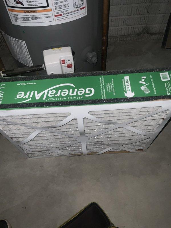 Completed prepaid air conditioning tune-up and seasonal inspection during scheduled morning appointment. Performed comprehensive system evaluation including refrigerant levels, electrical connections, condenser coil cleaning, and airflow verification. Replaced air filter with new GeneralAire pleated filter and verified all components operating within manufacturer specifications with no deficiencies noted.