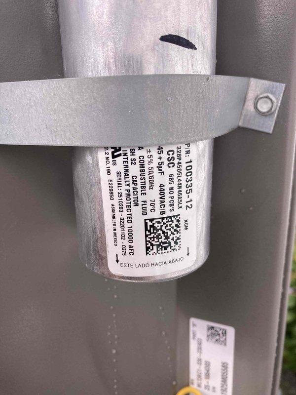 Responded to service call for furnace leaking water from bottom of unit. Upon inspection, identified condensate drainage issue affecting high-efficiency furnace system (model TDR33-12). Examined condensate drain line, trap assembly, and associated components for blockages or improper installation. Verified electrical connections and capacitor in outdoor control panel were secure and functioning properly to ensure proper system operation and condensate removal.