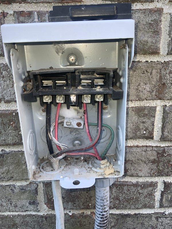 Responded to no-cooling call on 20-year-old central air conditioning system. Upon inspection, discovered low-voltage control wiring between outdoor condensing unit and thermostat had been severed during lawn maintenance. Repaired damaged control circuit wiring at outdoor disconnect junction, restored proper connections at terminal block, and verified all wire terminations were secure. Tested system operation and confirmed outdoor unit now receiving proper signal from thermostat with normal cooling function restored.