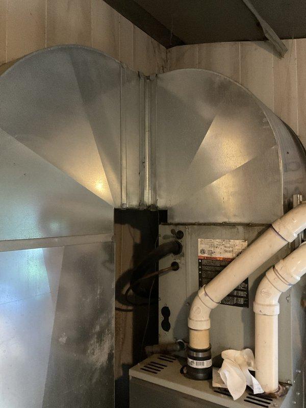 Completed furnace replacement estimate for insurance-covered system. Assessed existing HVAC installation including ductwork configuration, plenum connections, and air handling equipment in mechanical room. Documented current system specifications, electrical panel capacity with dedicated furnace circuit breaker, and existing infrastructure to provide comprehensive replacement quote for 8-10 ton capacity unit.