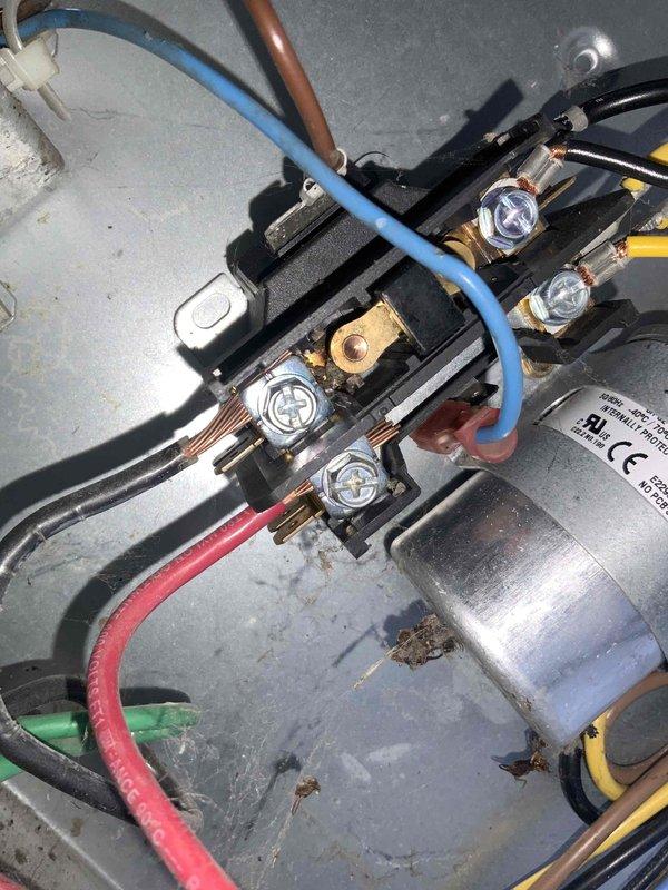Responded to callback for AC fan motor failure. Upon inspection, found loose wire connections at the contactor and fan motor terminal block. Tightened all electrical connections, verified proper voltage at terminals, and tested fan motor operation. Unit cycling properly with fan running as designed.