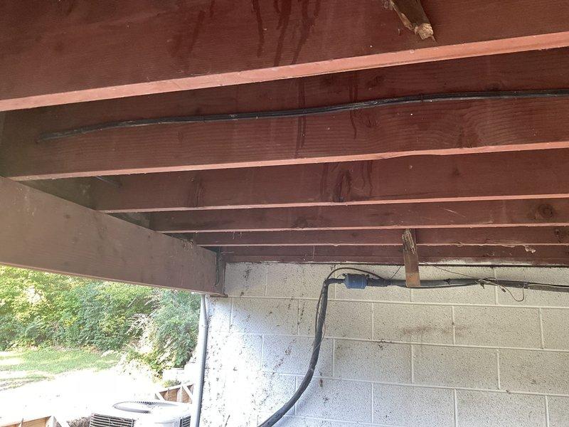 Provided estimate for complete air conditioning system replacement on 25-year-old unit currently located under deck structure. Unit is operational but nearing end of service life. Additional estimate prepared for relocation of equipment due to planned home addition that will affect current installation location.