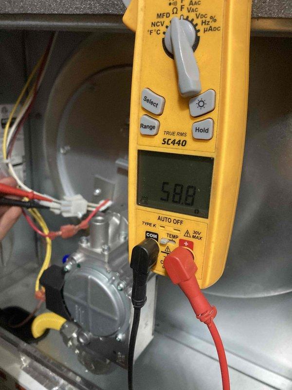 Performed scheduled preventive maintenance on HVAC system including comprehensive tune-up of heating and cooling equipment. Conducted electrical diagnostics on furnace components using digital multimeter to verify proper voltage readings at gas valve assembly, inspected and serviced air conditioning unit including refrigerant lines and mechanical components. All systems tested and operating within normal parameters with no deficiencies noted.