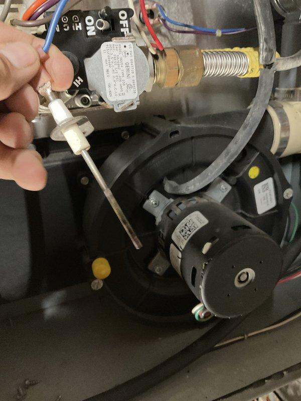 Completed preventative maintenance agreement visit on heating system. Inspected and cleaned flame sensor rod, verified proper operation of gas valve assembly and ignition components, and cleaned burner assembly with wire brush. All electrical connections, blower motor, and safety controls checked and found operating within normal parameters.
