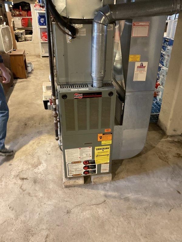 Conducted comprehensive equipment evaluation for existing Ruud furnace and air conditioning system originally installed in 2004. Documented equipment model numbers, specifications, and current operating condition through visual inspection and photographic documentation. Assessed electrical service panel and HVAC system installation to determine replacement requirements and provided detailed estimate for complete system upgrade, including financing options for customer consideration.