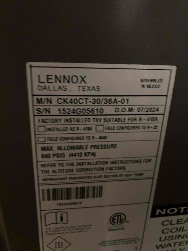 # HVAC Service Report - No Heat Complaint

Responded to service call for loud noise during furnace startup on 10+ year old heating system. Upon arrival, conducted diagnostic evaluation of Lennox furnace unit experiencing abnormal operational sounds that diminished after initial startup cycle.

Performed visual inspection of furnace components and verified unit specifications using manufacturer data plate. Confirmed unit model CK40CT-30/35A-01 with R-410A refrigerant system. Conducted electrical diagnostics using digital multimeter to measure voltage and amperage readings during startup sequence. Recorded operational current draw of 8.9 amps during testing phase.

Identified noise source as typical mechanical stress during cold start operation, which is common in aging HVAC equipment. Verified all electrical connections were secure and operating within normal parameters. System demonstrated proper functionality once warmed up, with noise diminishing as reported by customer.

Documented 