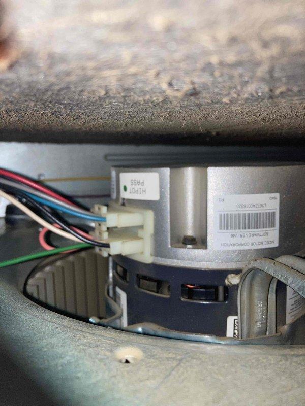 Completed preventive maintenance agreement visit on HVAC system. Performed comprehensive inspection of air handler and system components, including condenser motor assembly verification with model HC MOTOR-CONDENSER/ON unit 0208V0002G071. Conducted diagnostic testing using digital manifold gauge, recording system pressures at 2.13 PSI to verify proper refrigerant levels and system operation. All electrical connections, wiring harnesses, and motor components inspected and found secure with no abnormalities detected. System operating within normal parameters upon completion of maintenance visit.