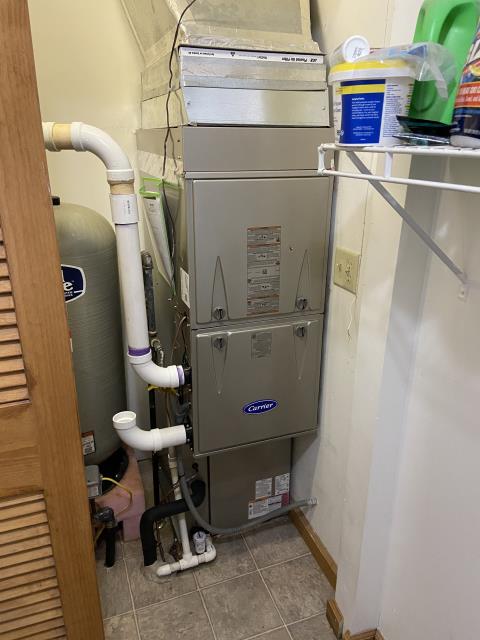 I made repairs to the exhaust on a Carrier 96% 80,000 BTU Gas Furnace