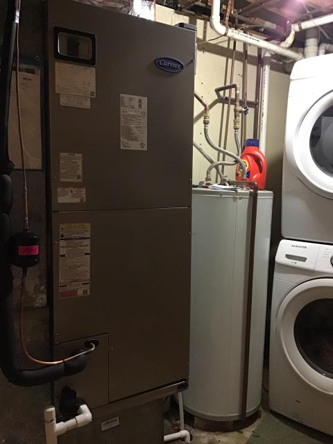 Miamisburg, OH - Customer received a brand new Carrier Electric Furnace and Air Conditioner to replace their old system to keep the home warm in the winter months and cool in the summer months. Pictured is the brand new furnace that our talented technician installed for the customer. Miamisburg, OH - Customer received a brand new Carrier Electric Furnace and Air Conditioner to replace their old system to keep the home warm in the winter months and cool in the summer months. Pictured is the brand new furnace that our talented technician installed for the customer.