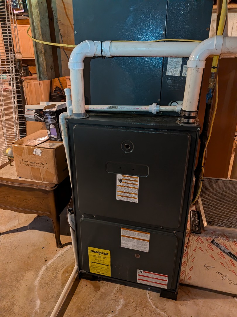 Routine gas furnace and tankless water heater service.