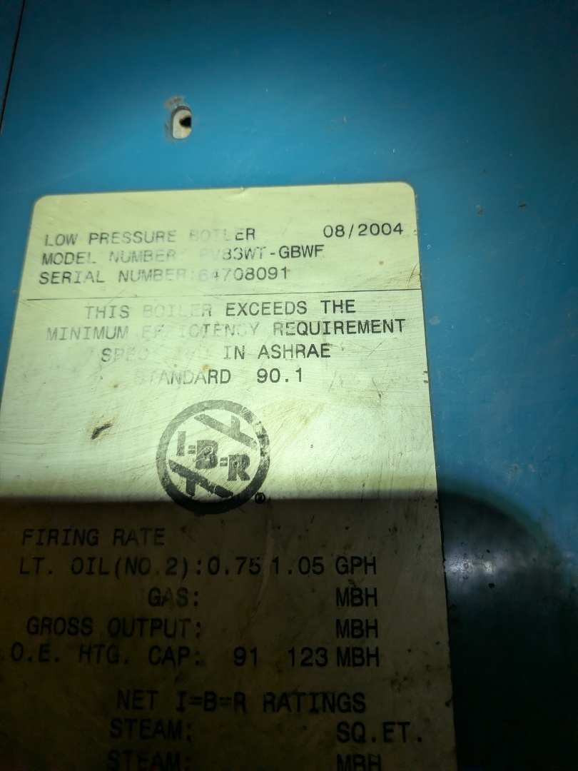 Routine oil boiler service.