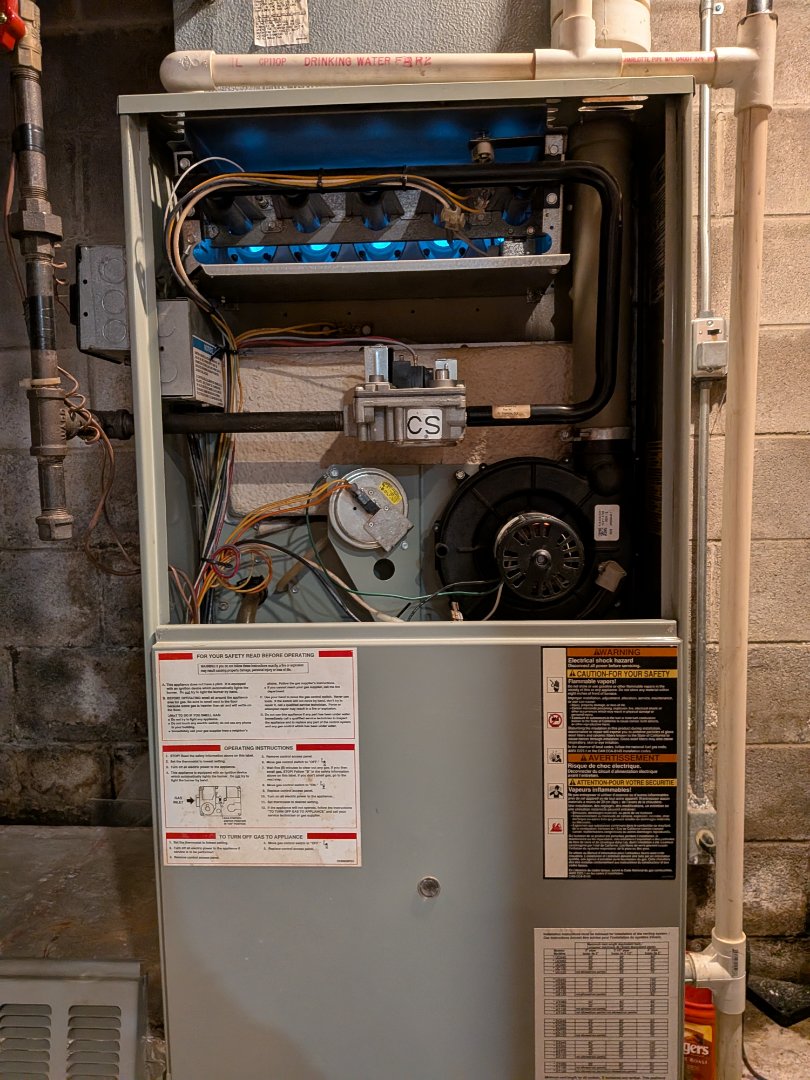 Routine gas furnace service 
