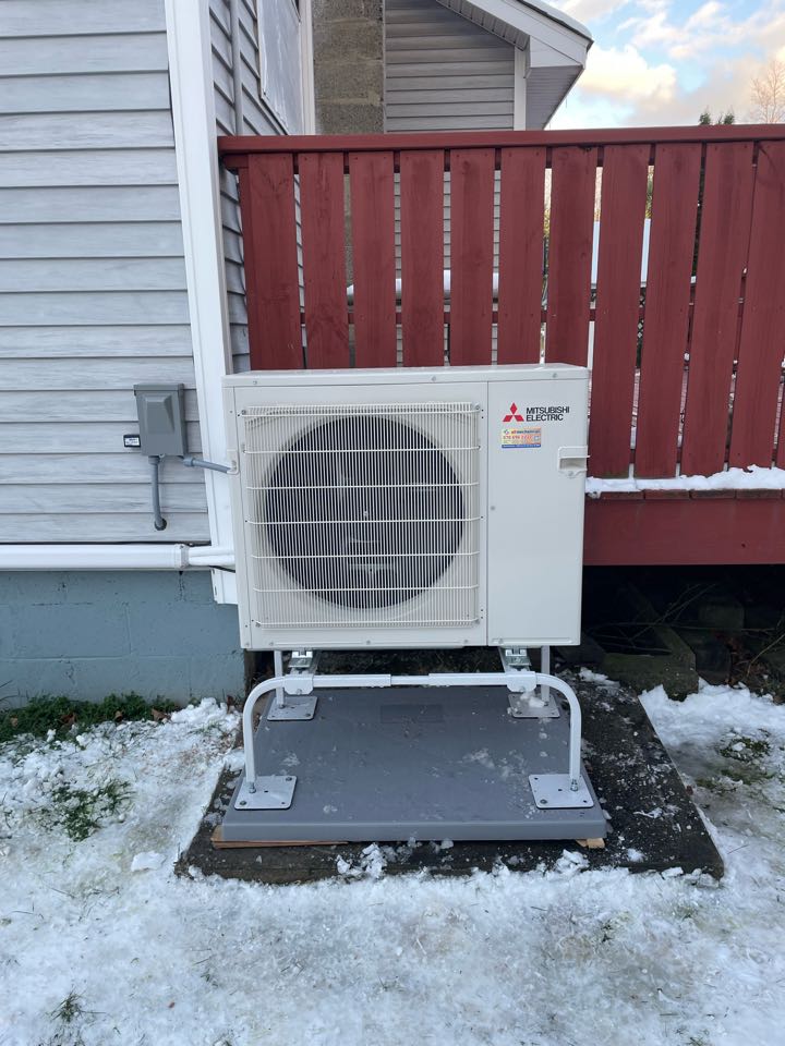 2 zone Mitsubishi Electric ductless installation. 