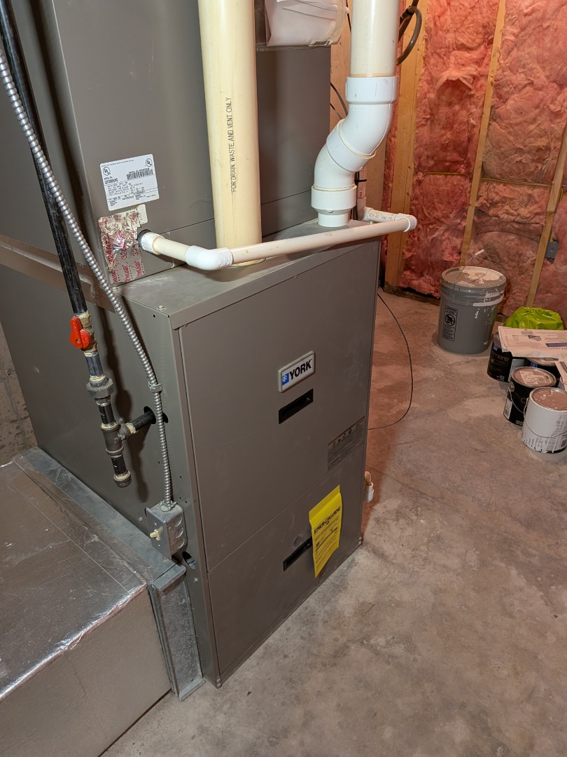 Heating service- York gas forced air furnace maintenance service.