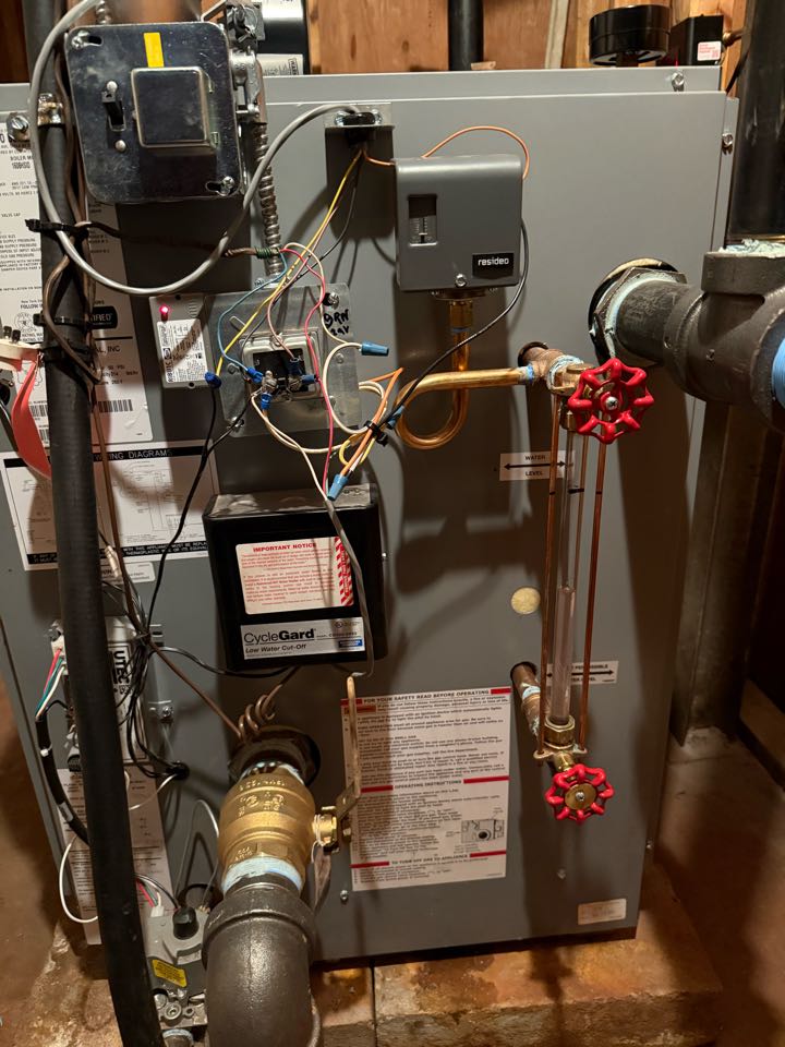Routine Maintenance on Pennco Gas Fired Steam Hot Water Boiler 