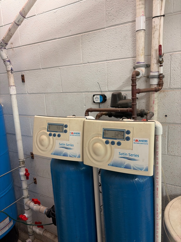 Repair of Master water softening system.