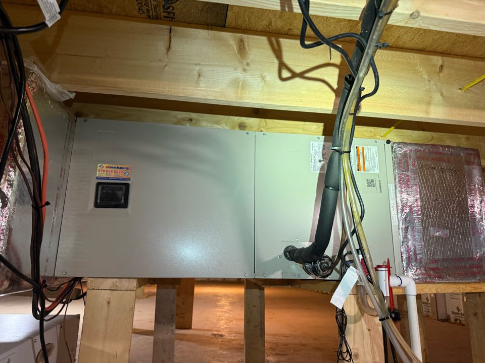 Routine Maintenance on Heat Pump with Electric Heat Back up.