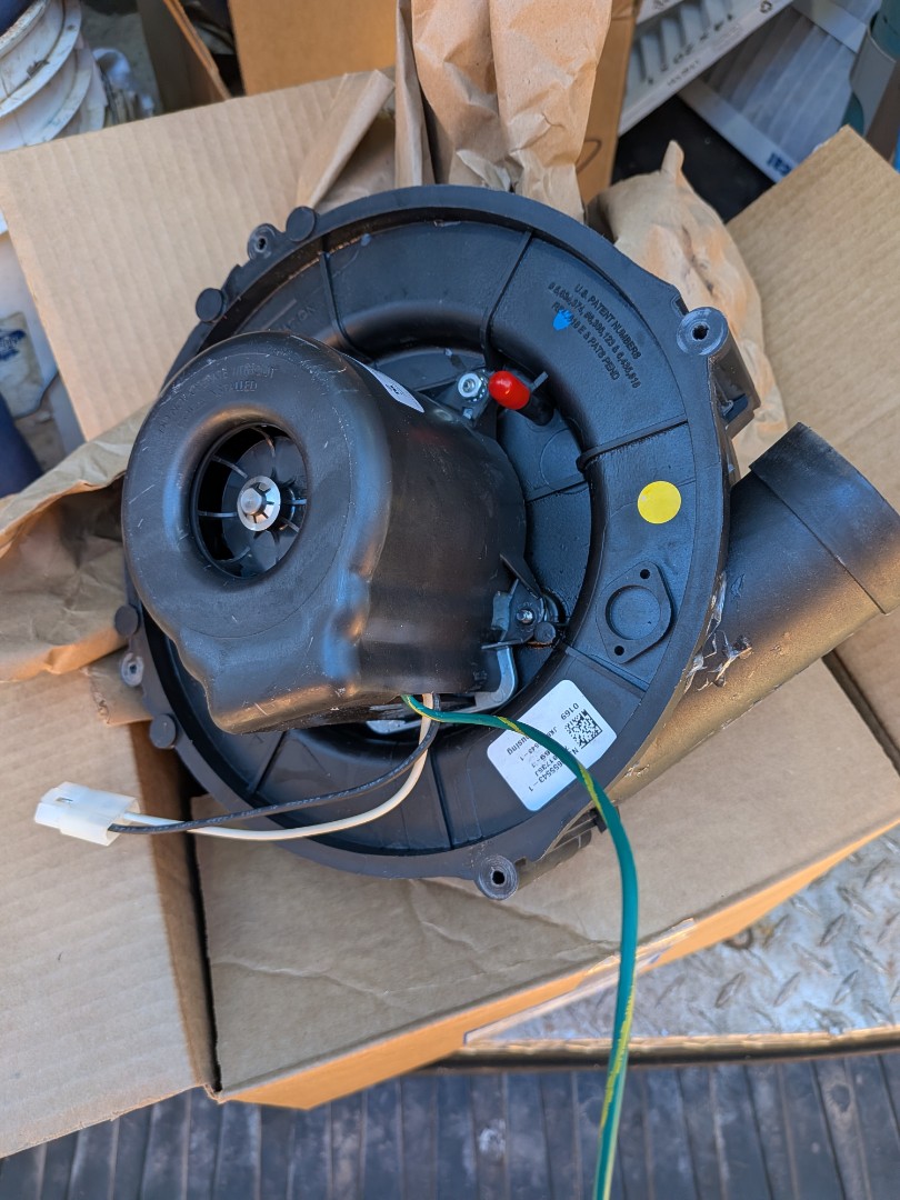 Heating service- Replacement of inducer assembly on gas Comfortmaker furnace.