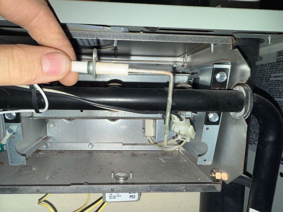 Routine Maintenance On Trane Gas Forced Hot Air Furnace 