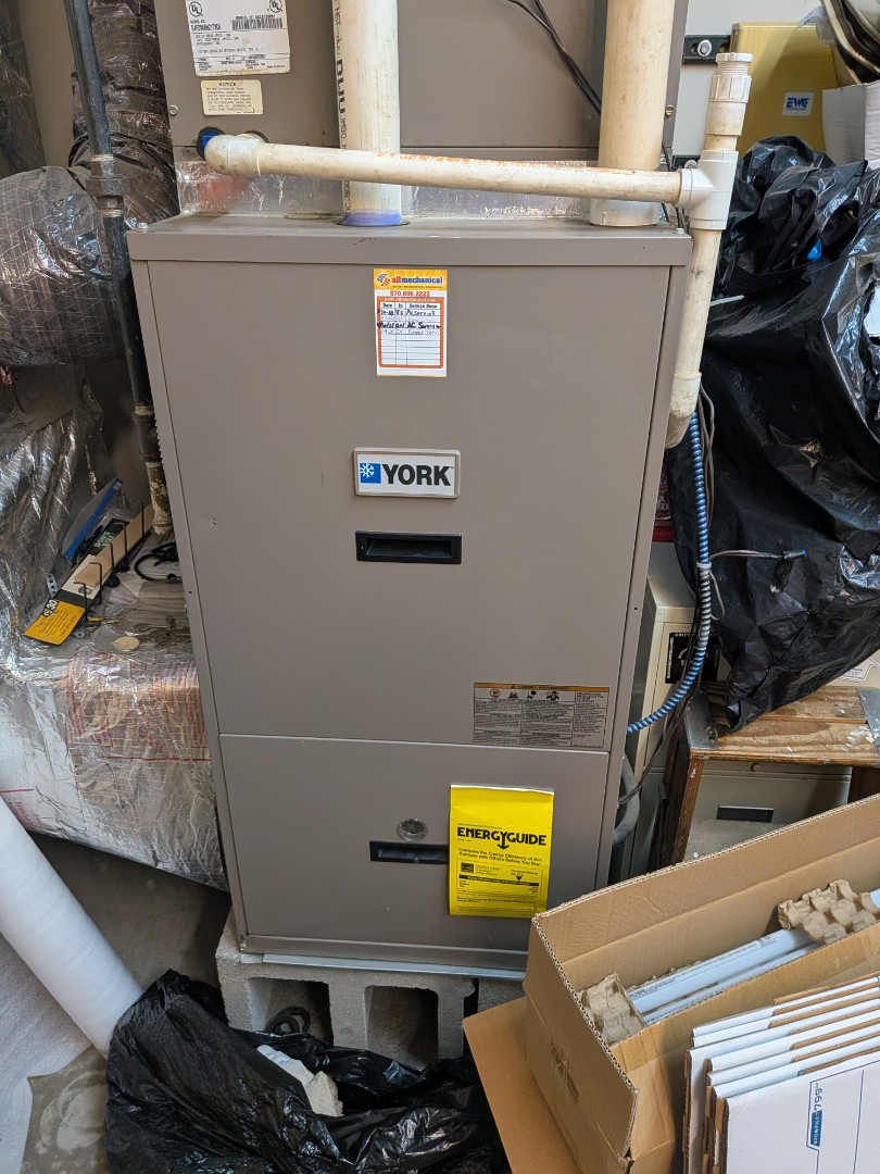 Heating service- Routine maintenance on two gas York furnaces.